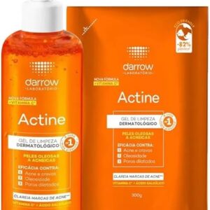 Actine Gel de Limpeza Dermatológico com Vitamina C, Kit 400g + Refil 300g, para Pele Oleosa e Acne