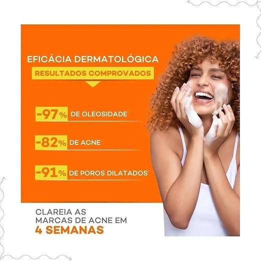 Actine Gel de Limpeza Dermatológico com Vitamina C, Kit 400g + Refil 300g, para Pele Oleosa e Acne - Imagem 2