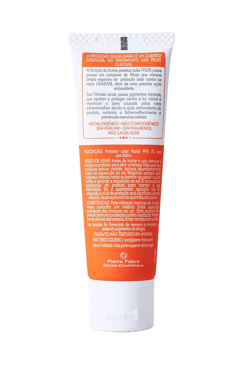 Actine Solar Protetor Solar FPS 70 Pele Morena Mais 40g - Imagem 2