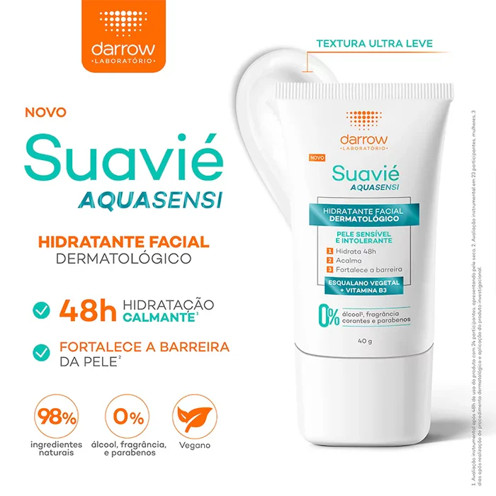 Suavié Aquasensi Hidratante Facial para Pele Sensível ou Sensibilizada - Imagem 3