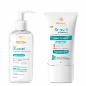 Kit Suavié Pele Sensível Sabonete Líquido Dermatológico Darrow com 140ml + Gel Hidratante Facial Dermatológico Aquasensi 40g