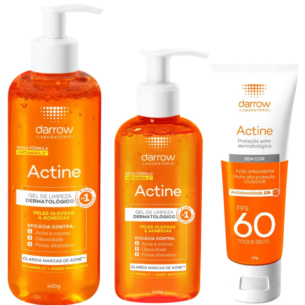 Kit Darrow Gel de Limpeza Vitamina C Protetor Solar sem Cor